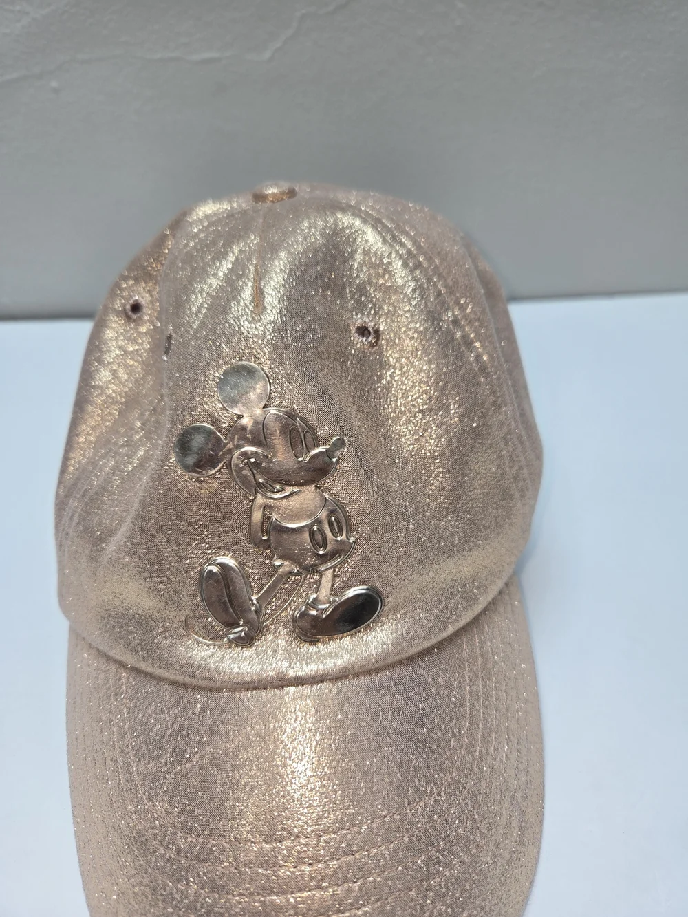 Disney Metallic Rose Gold Mickey Mouse Cap